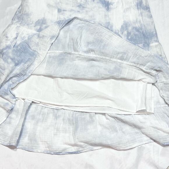 Rails Eleanor Dress White Blue Tie Dye Short Dress Style Size Large - Picture 3 of 3